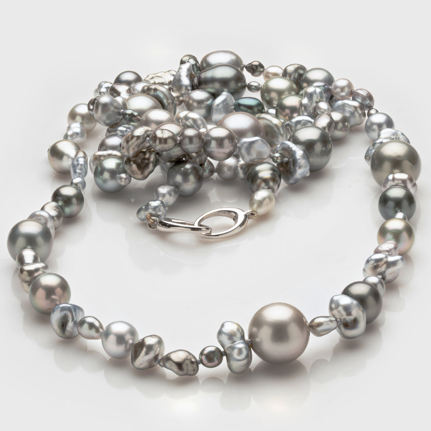 Mixed Tahitian and Keshi Pearl Necklace