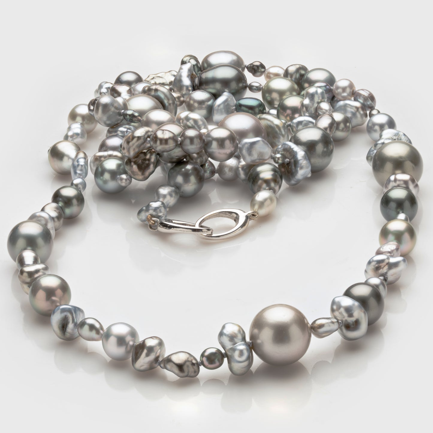 Mixed Tahitian and Keshi Pearl Necklace