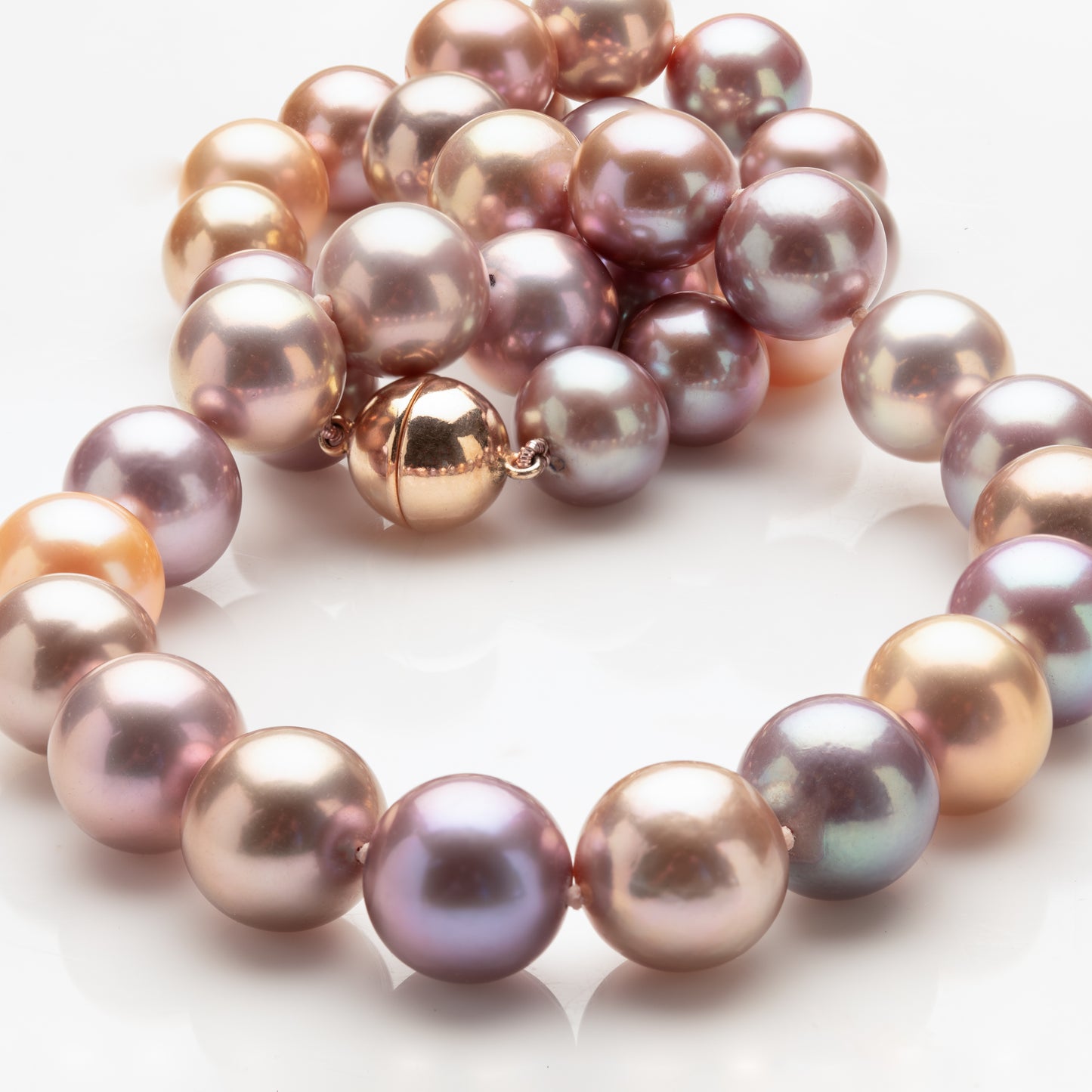 Rose & Orange Pearl Necklace