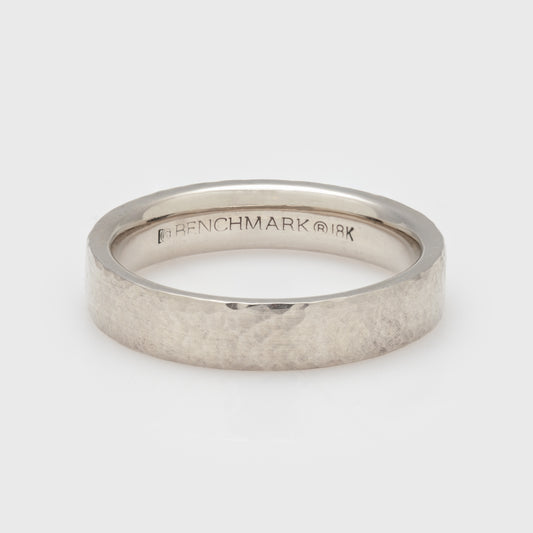 Hammered  Flat Comfort Fit Band