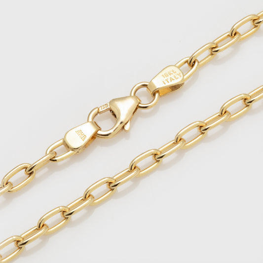 18k Gold Oval Link Chain