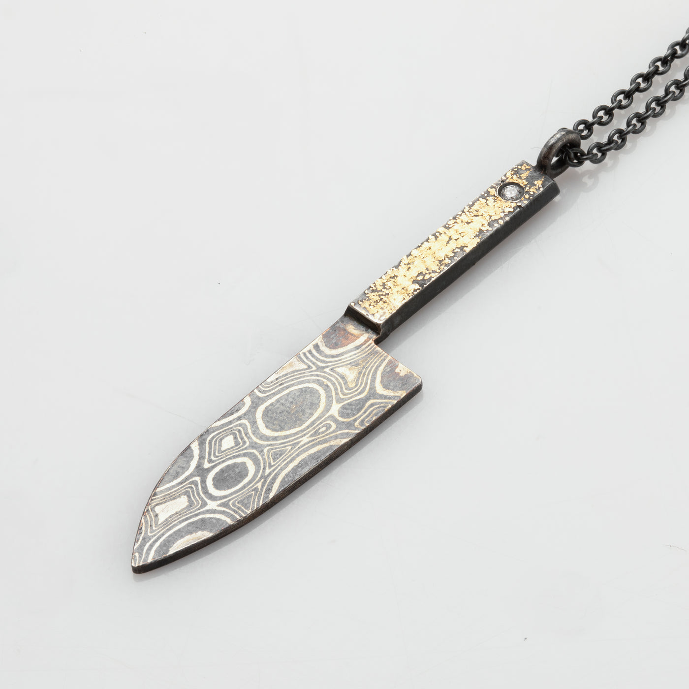 Mokume Gane "Chef Knife" Pendant