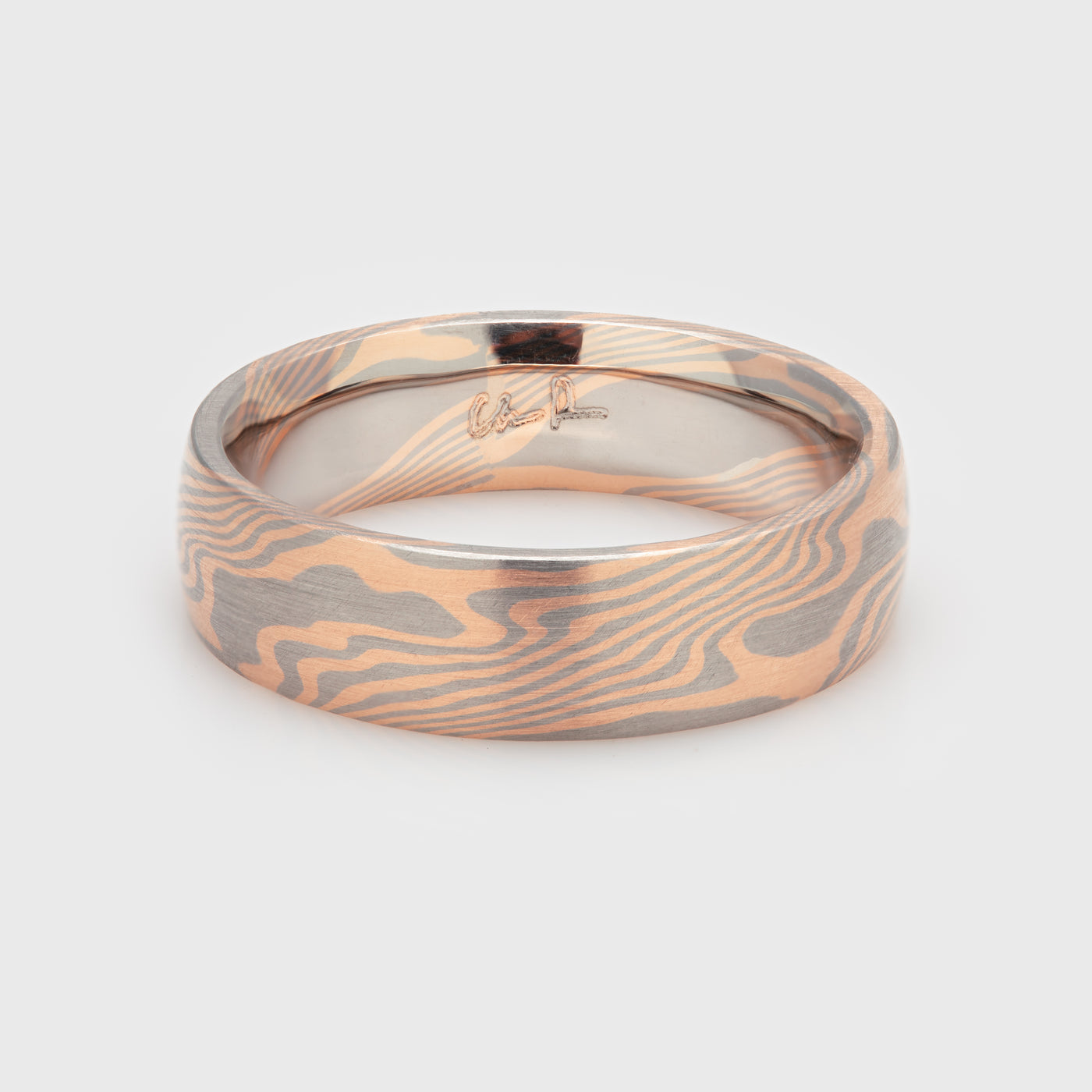 Rose Gold & Palladium Mokume Gane Band