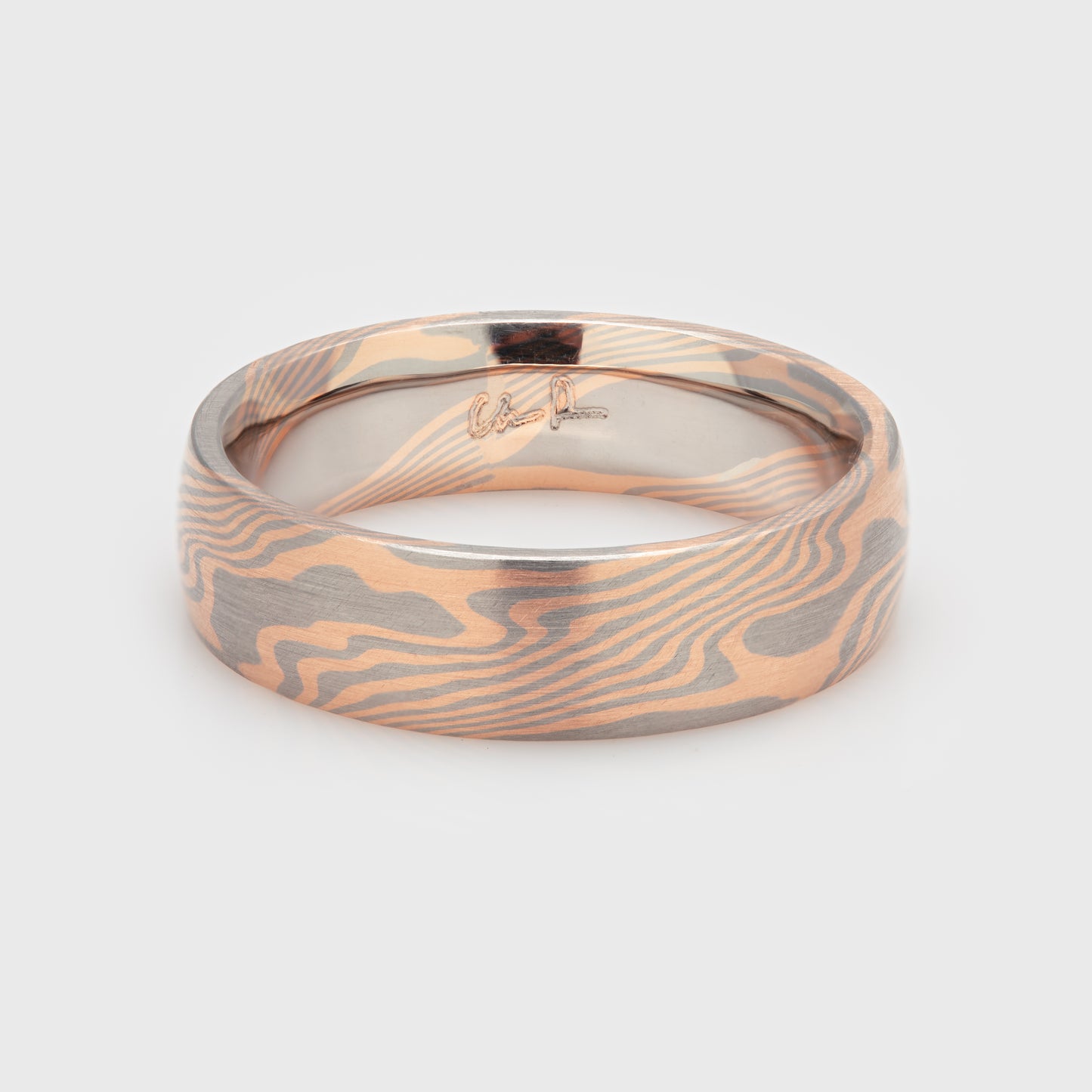 Rose Gold & Palladium Mokume Gane Band