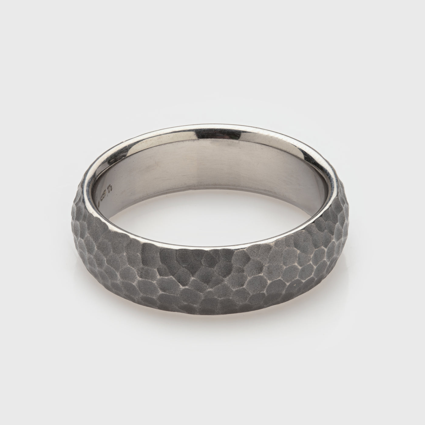 Hammered Titanium Band
