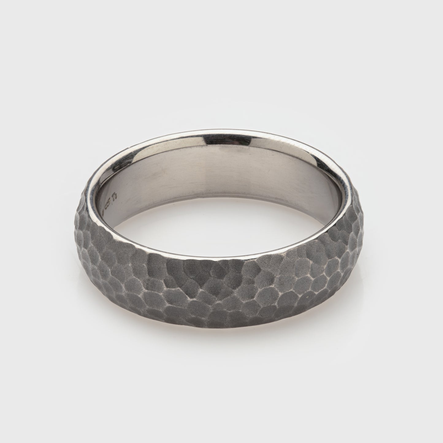 Hammered Titanium Band