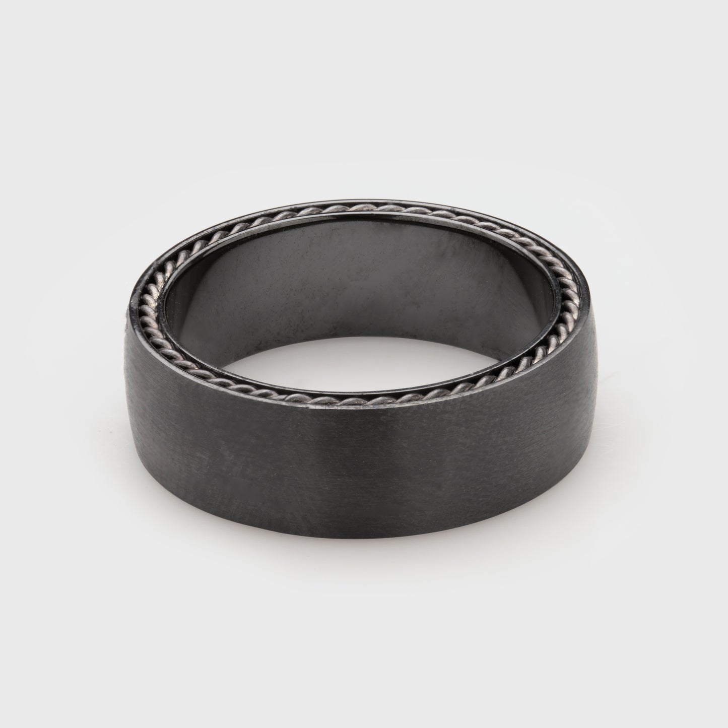 Titanium Band with Rope Accents