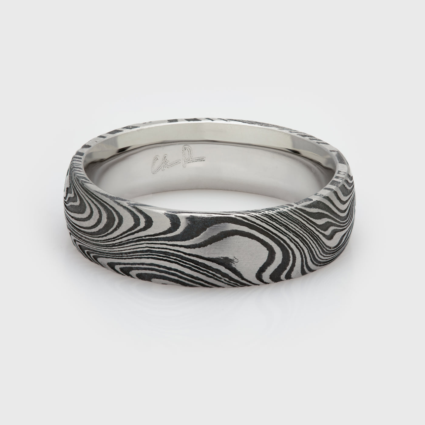 Dark Damascus Steel Band