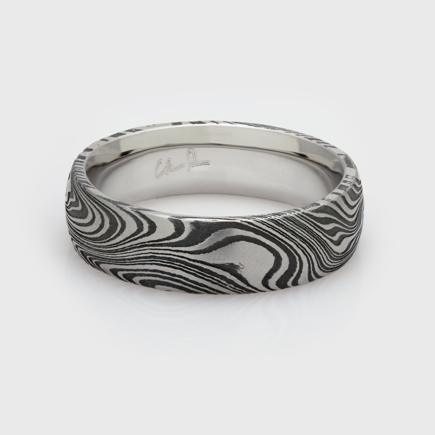 Dark Damascus Steel Band