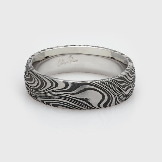 Dark Damascus Steel Band