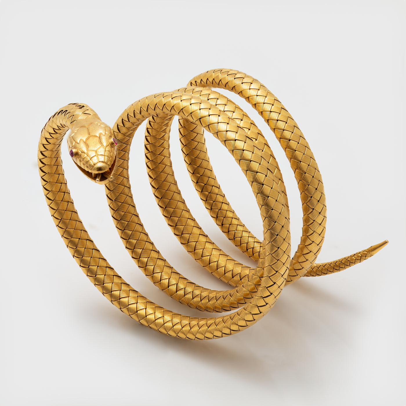 Vintage Triple Wrap Woven Snake Bracelet