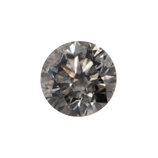 Round cut diamond on a white background