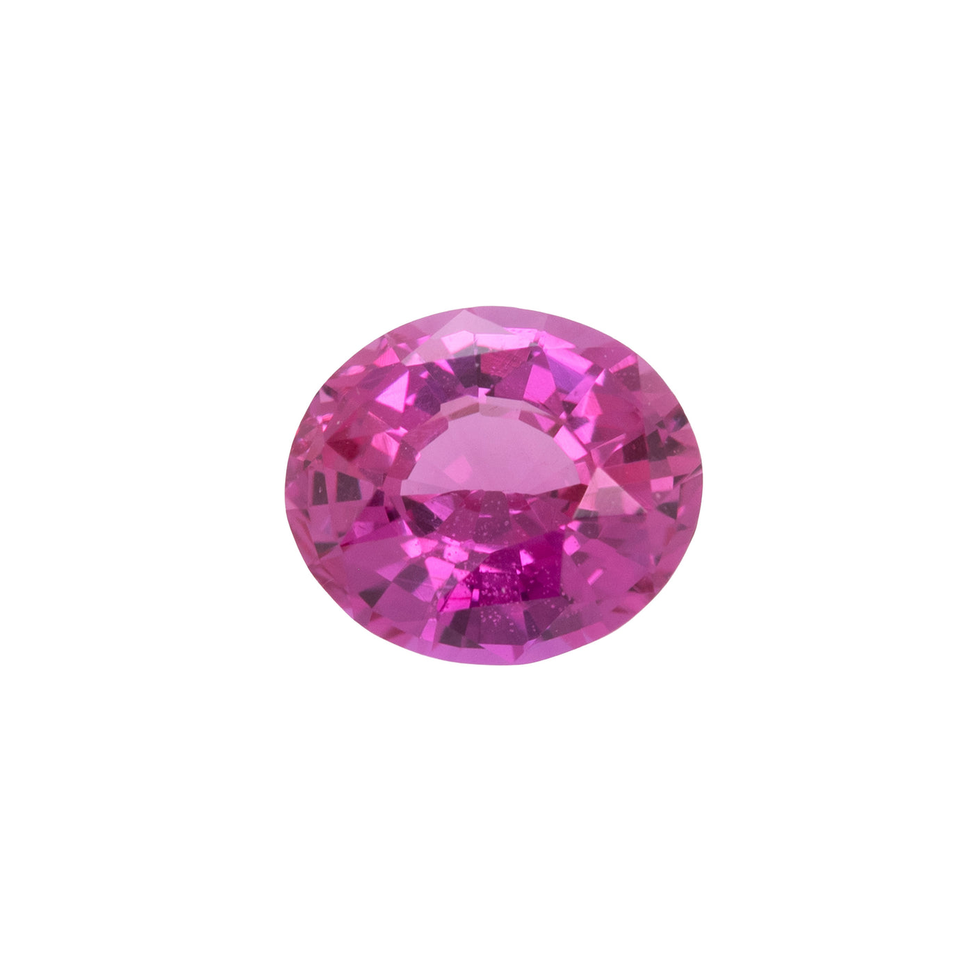 Pink gemstone on a white background