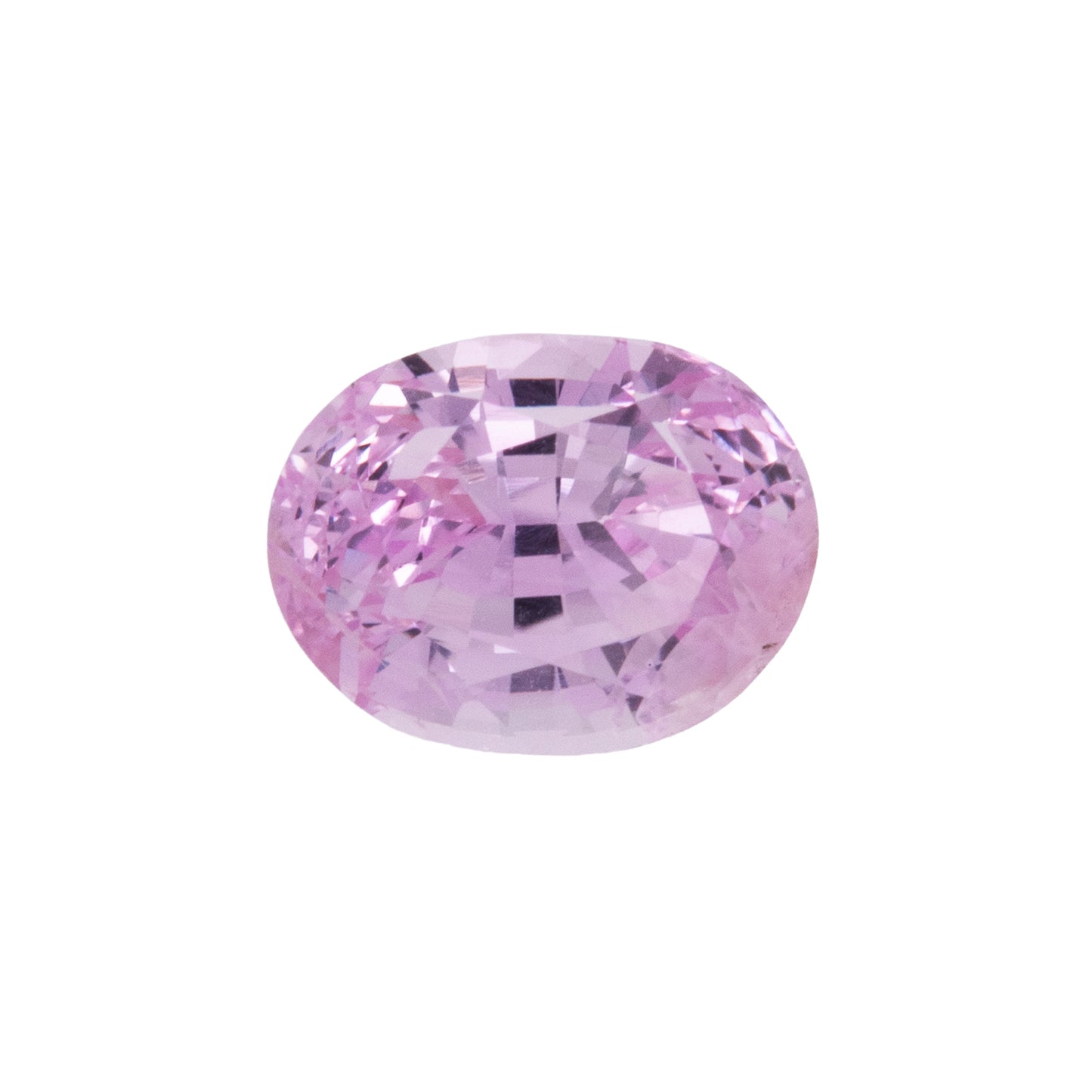 Pink gemstone on a white background