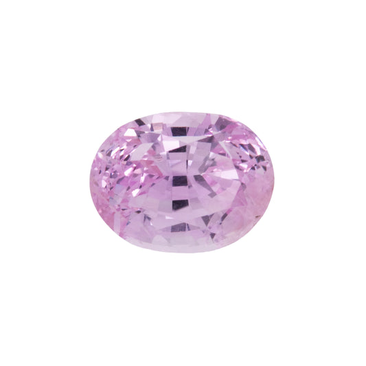 Pink gemstone on a white background