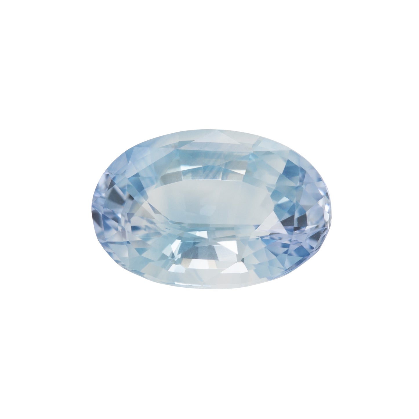 Blue gemstone on a white background
