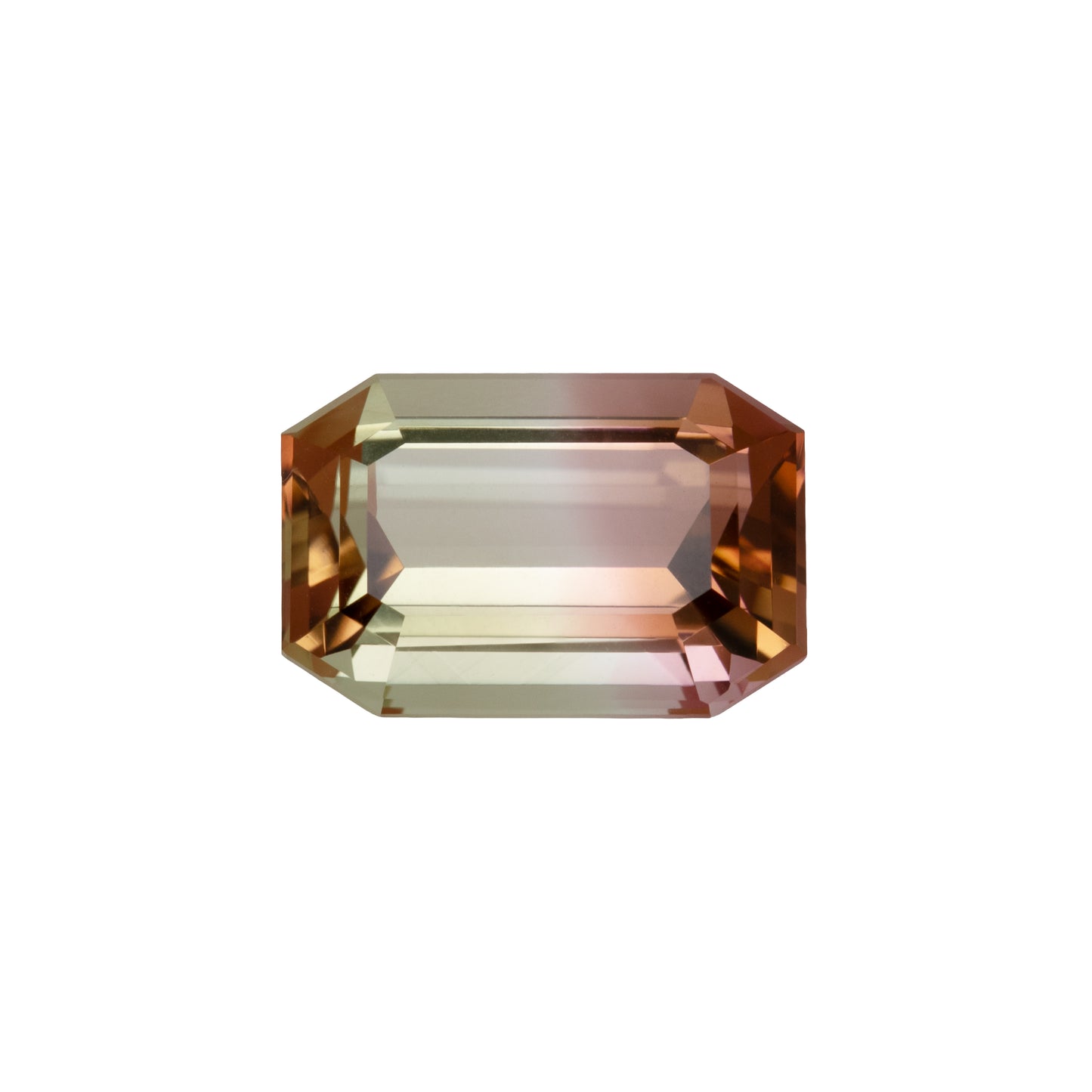 Step Cut Bicolor Tourmaline, 2.74ct