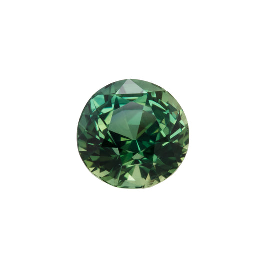 Green gemstone on a white background