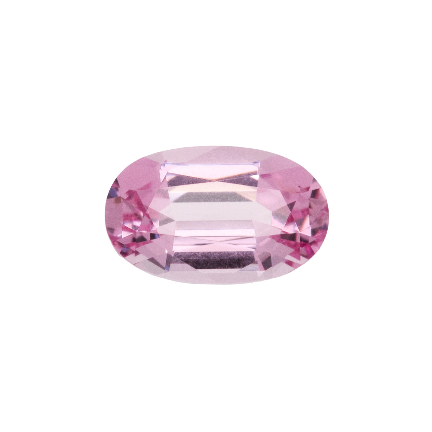 Pink gemstone on a white background