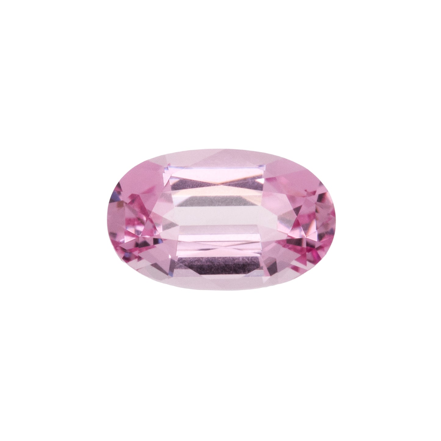 Pink gemstone on a white background