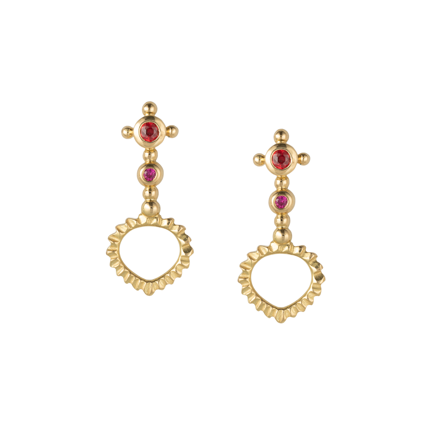 Spectre Heartlet Sapphire Earrings