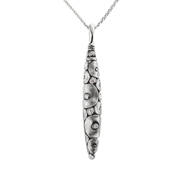 Platinum Shark Diamond Pendant & Chain