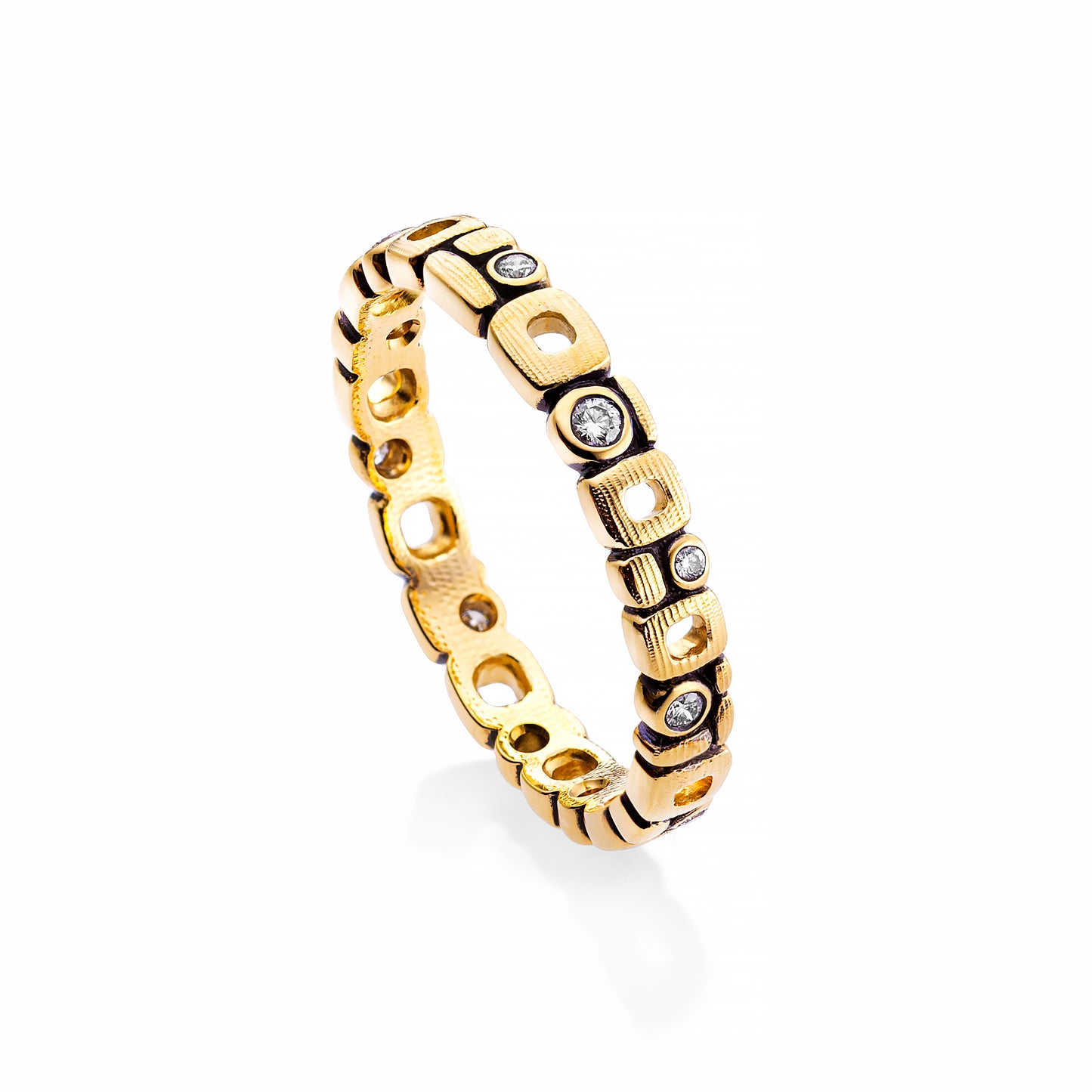 18K Micro Windows Diamond Band