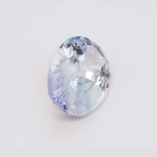 Oval Faceted Light Blue Sapphire, 3.81ct