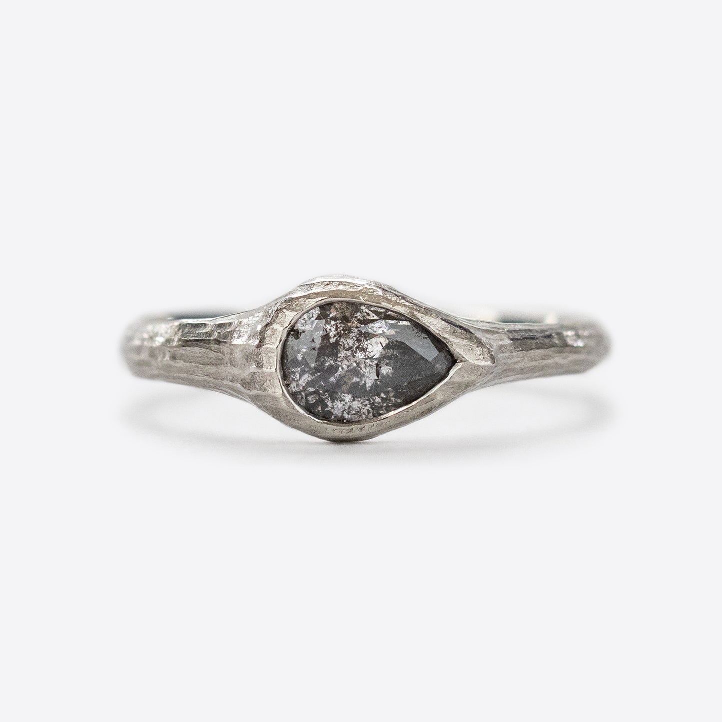 Rustic Diamond Ring in Platinum