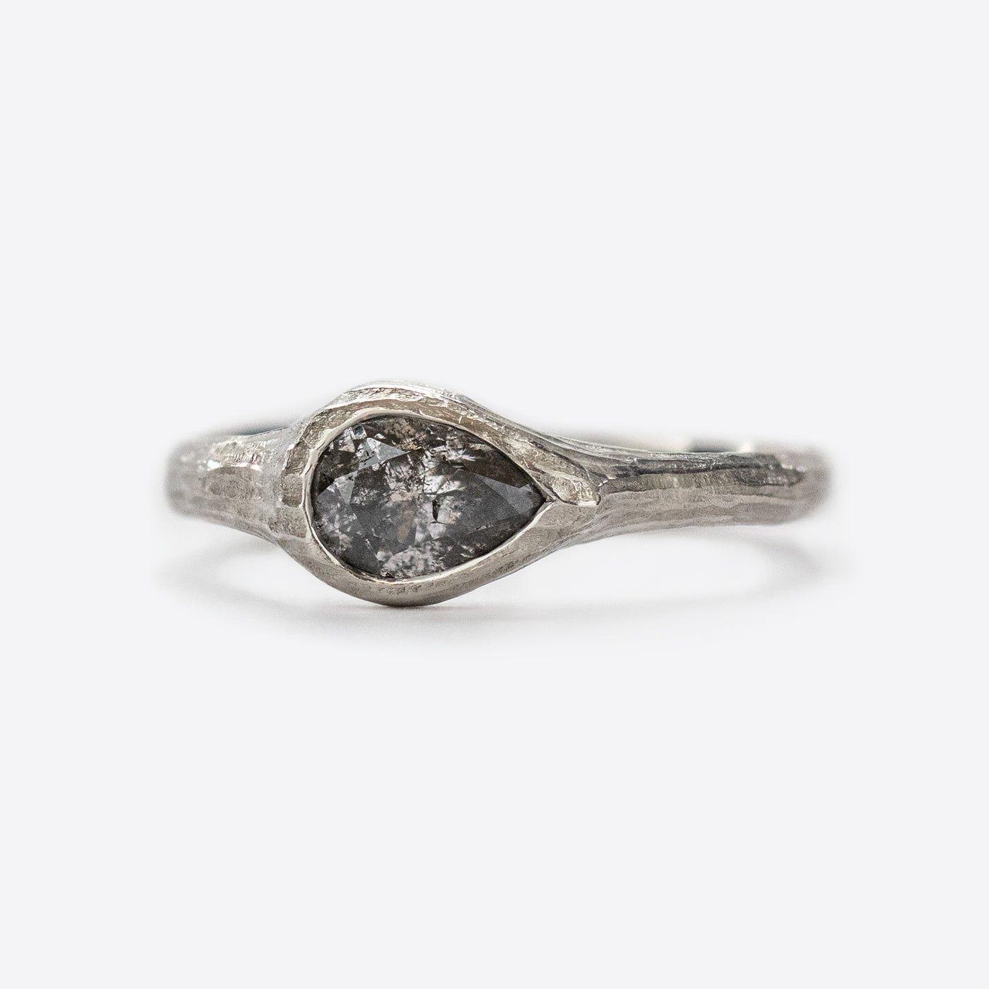 Rustic Diamond Ring in Platinum