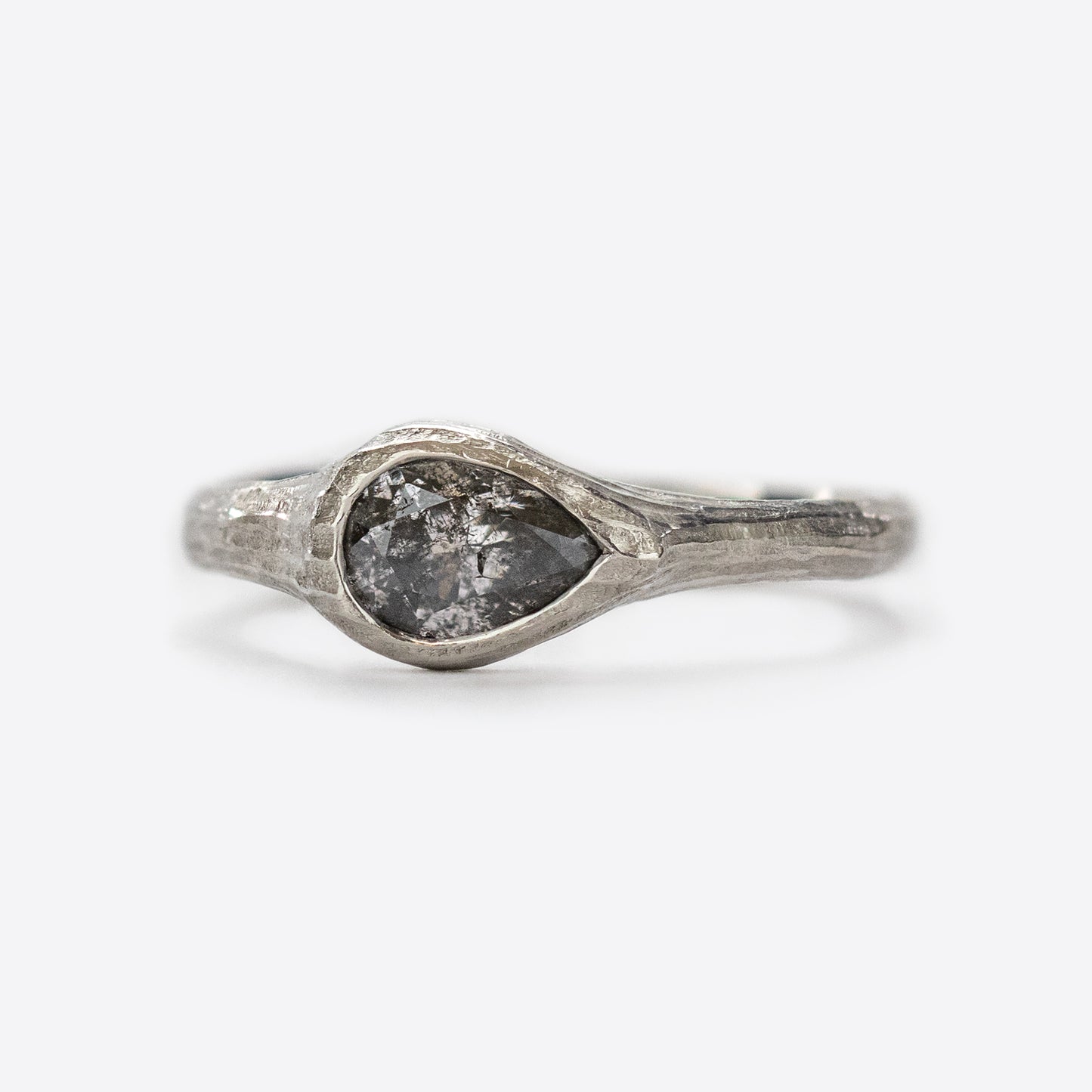 Rustic Diamond Ring in Platinum