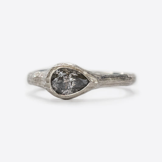 Rustic Diamond Ring in Platinum