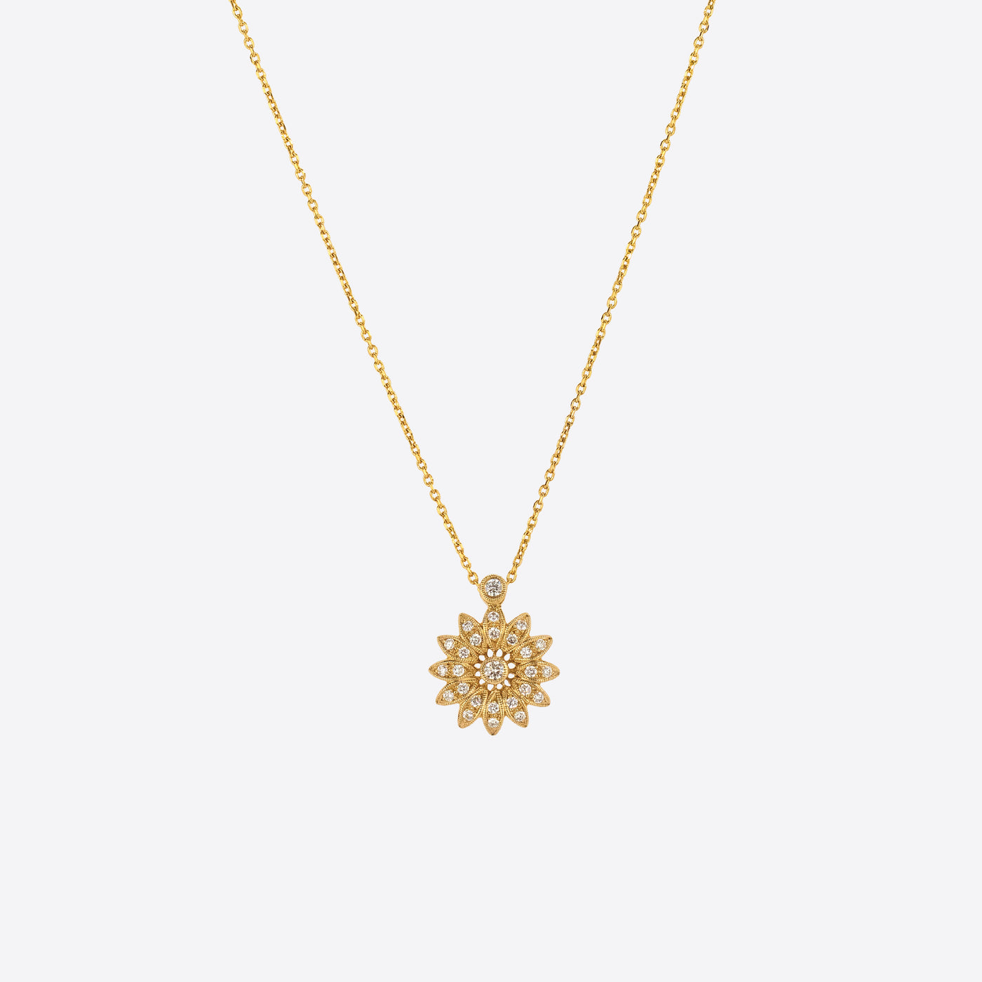 Diamond Flower Necklace