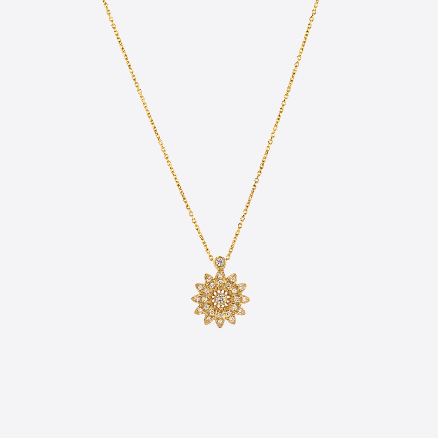 Diamond Flower Necklace
