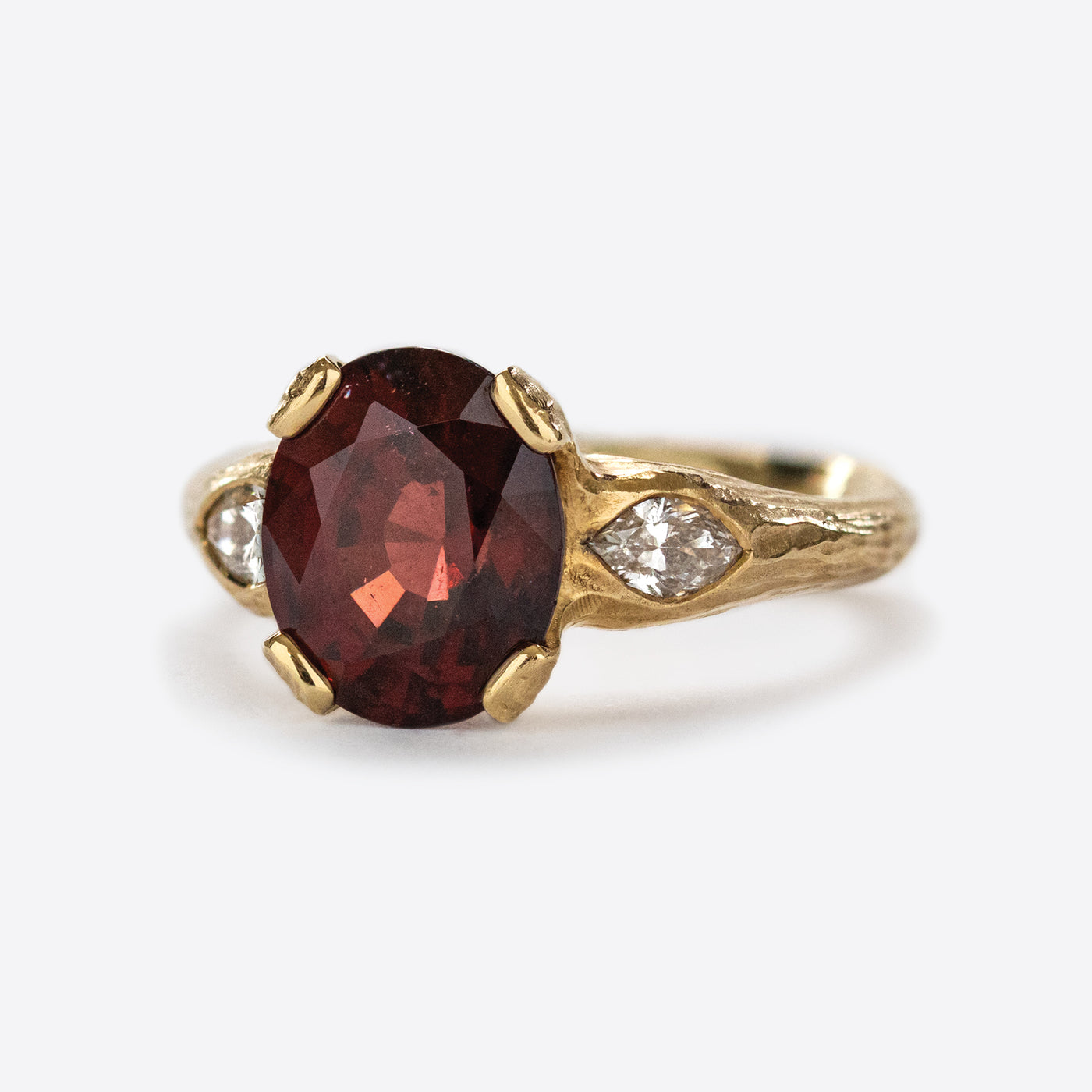 Red Spinel Ring in 18k Yellow Gold