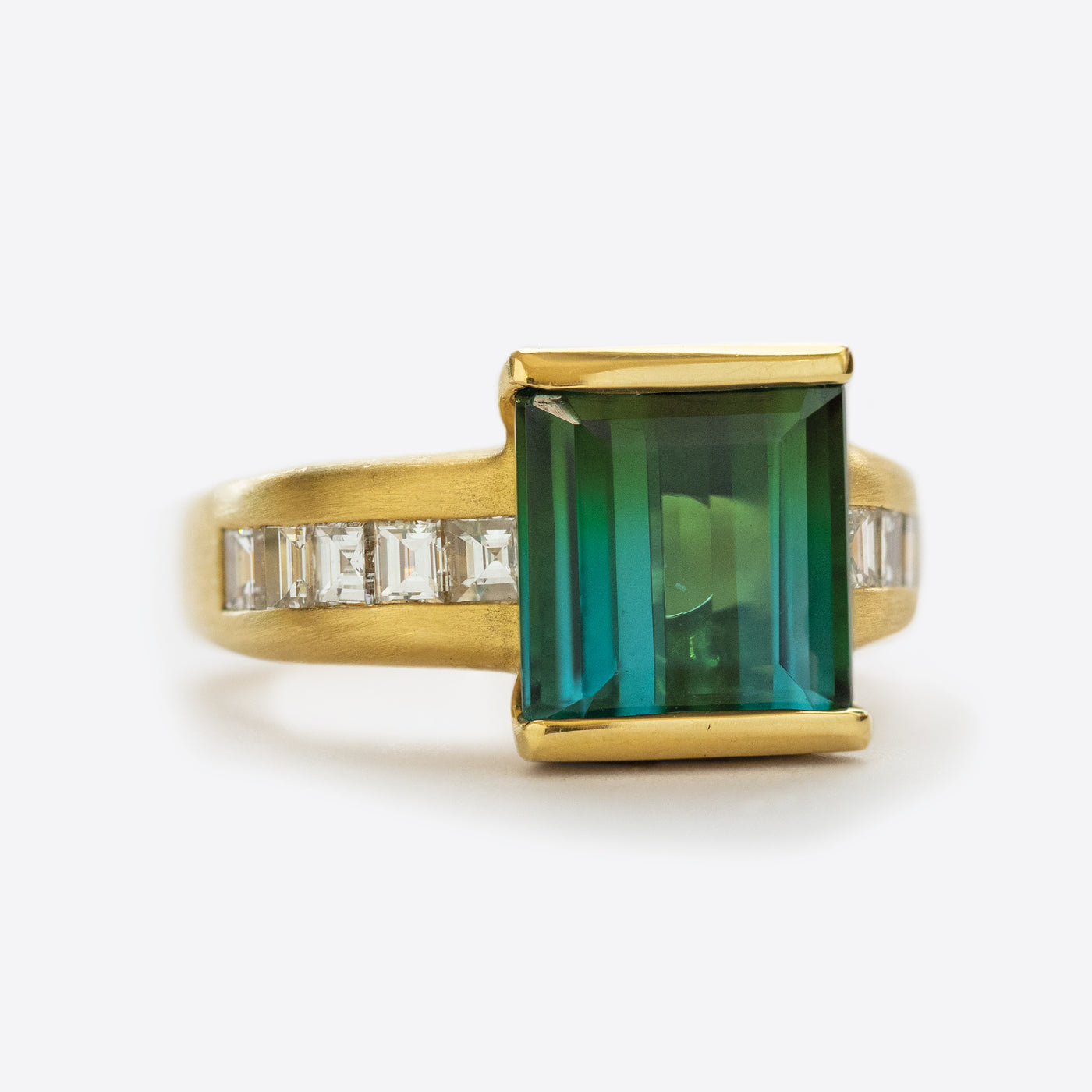 Tourmaline and Diamond Ring