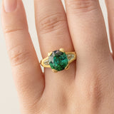 Tourmaline and Diamond Ring