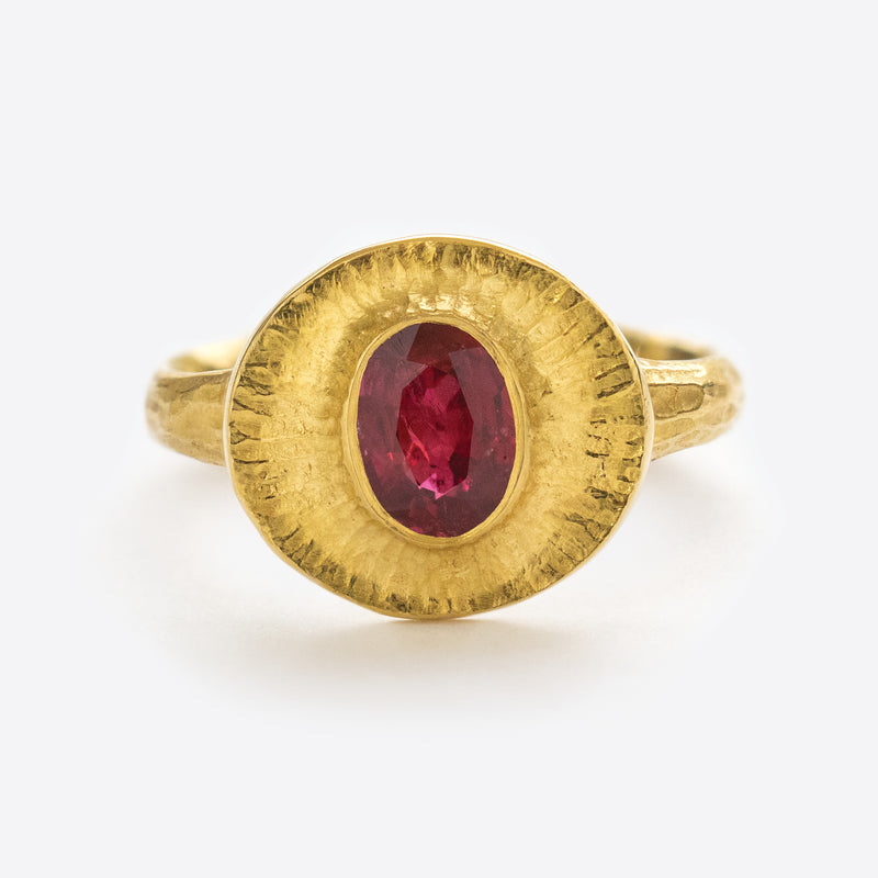 Ruby Ring in 22k Yellow Gold