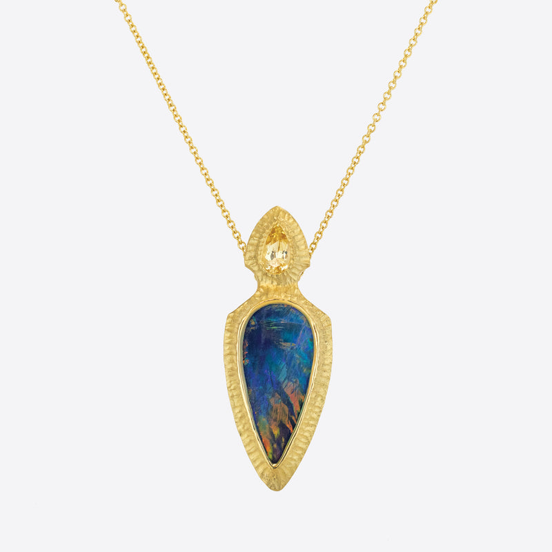 Opal and Sapphire Necklace