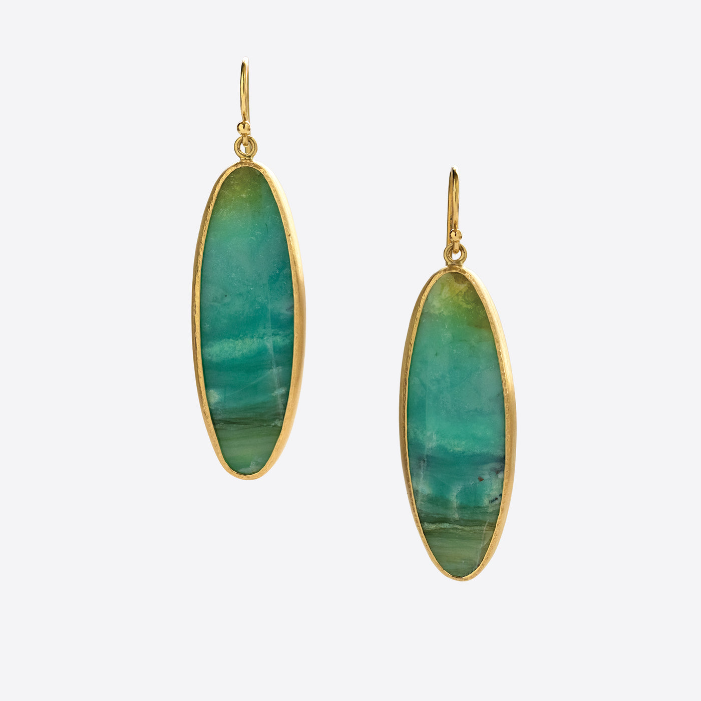 Opalized Wood Earrings