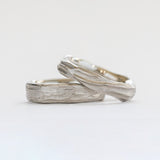 Burl Redwood Bark Band in Platinum