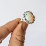 Opal and Diamond Ring in Plaitnum